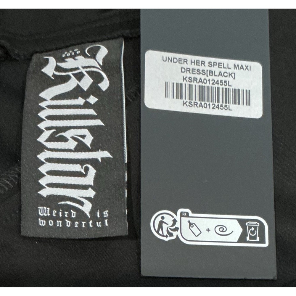 KILLSTAR Under Her Spell Maxi Dress L NWT Gothic Witch Cape Sleeve Black - Picture 6 of 9